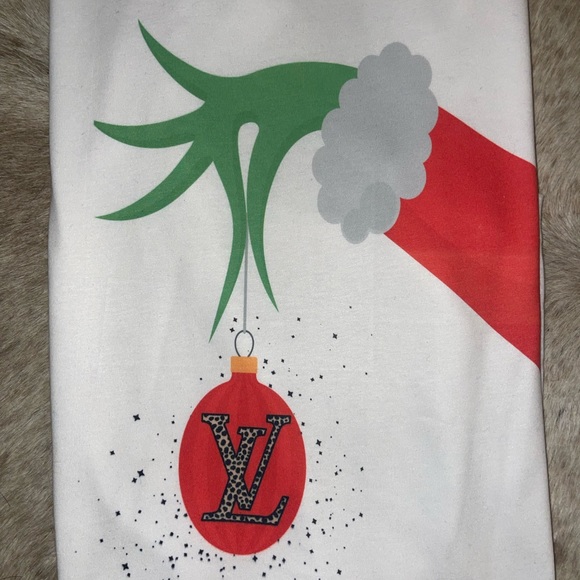 Grinch LV Louis Vuitton Christmas Sublimation Tshirts - Picture 2 of 2